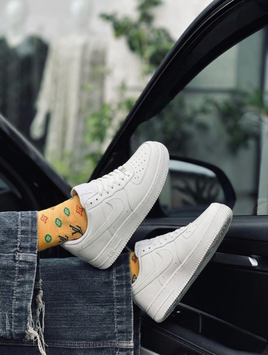 Nike Airforce 1 Stitched Sole - Full White