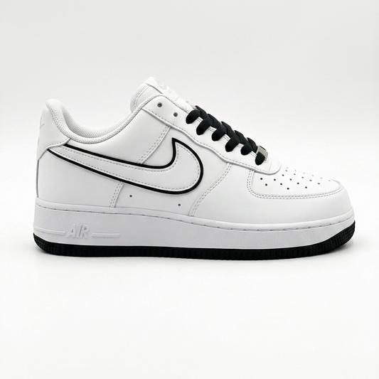 Nike Airforce 1 Stitched Sole - White & Black