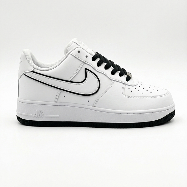 Nike Airforce 1 Stitched Sole - White & Black