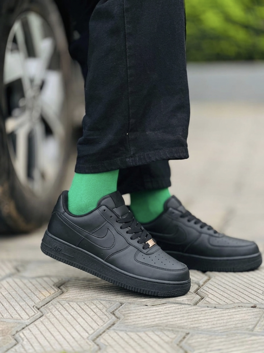 Nike Airforce 1 Stitched Sole - Full Black